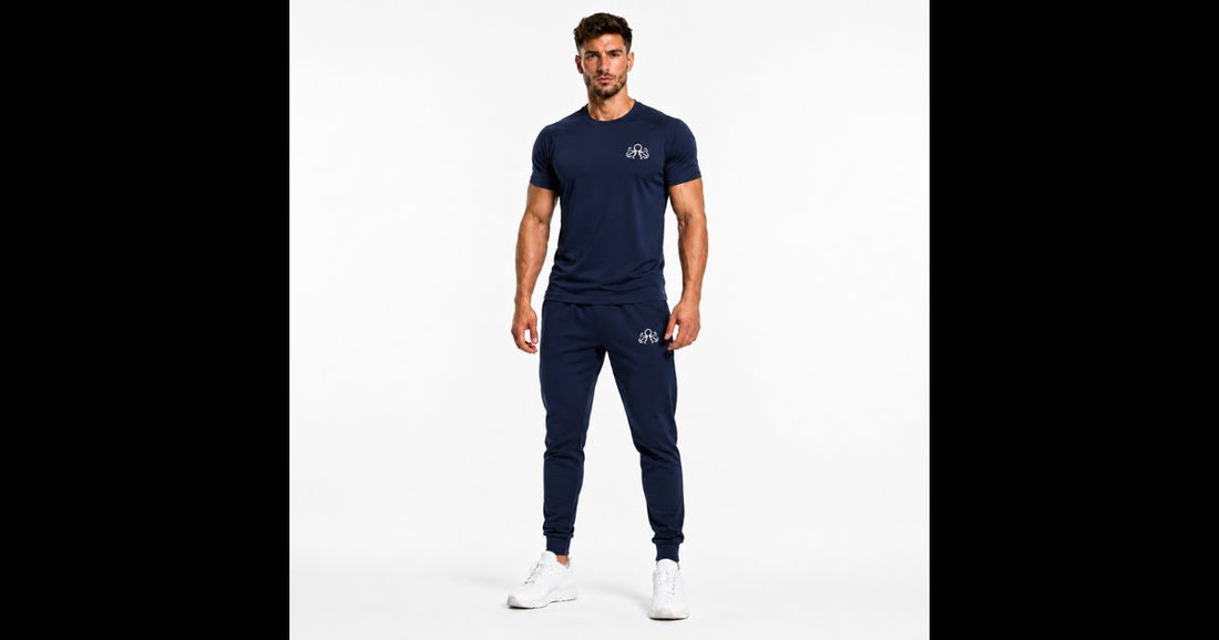 Jogging de sport homme SSS Power bleu marine, coupe droite