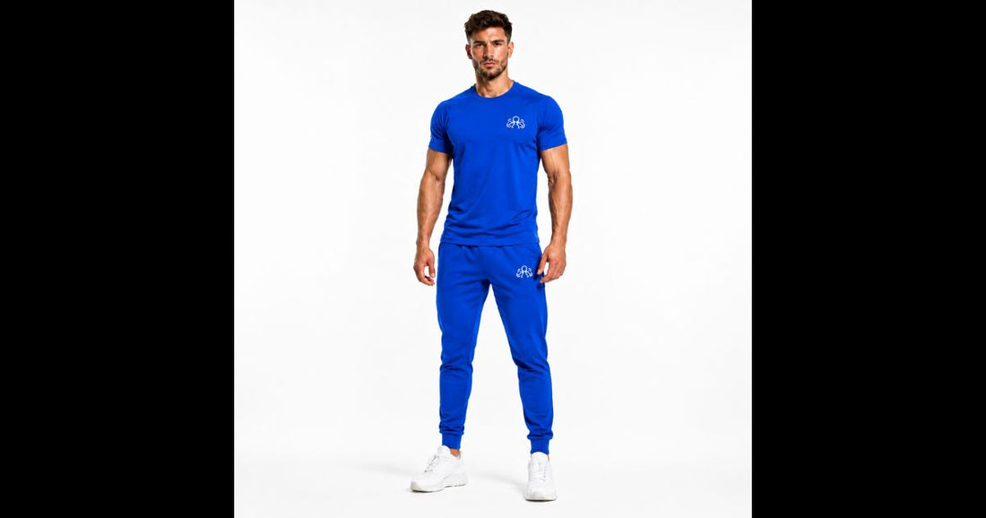 Jogging de sport homme SSS Power bleu roi, coupe droite